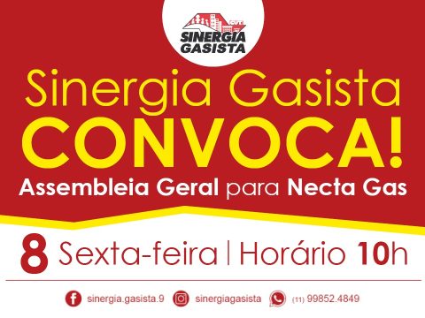 Sinergia Gasista convoca Assembleia Geral para Necta Gas