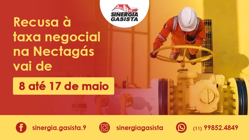 Sinergia Gasista informa: prazo de recusa à taxa negocial na Nectagás vai até dia 17