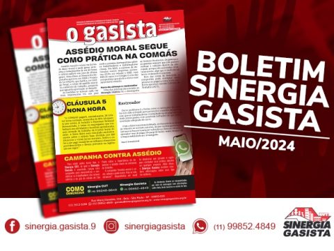 Assédio moral na Comgás, Marcha da Classe Trabalhadora e dividendos do PLAC são temas de O Gasista