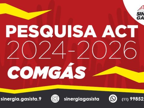 Comgás: Sinergia lança pesquisa para ouvir opinião da categoria sobre campanha salarial