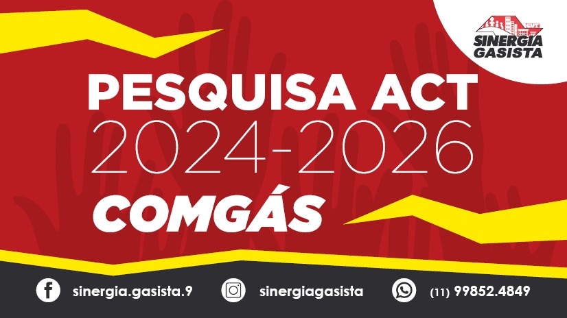 Comgás: Sinergia lança pesquisa para ouvir opinião da categoria sobre campanha salarial