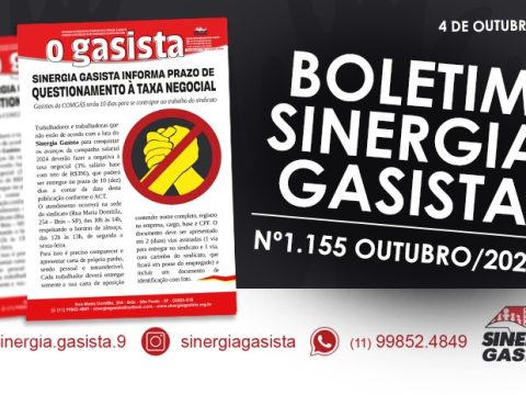 Sinergia Gasista informa prazo de questionamento à taxa negocial