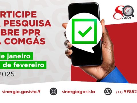Sinergia Gasista lança pesquisa para avaliar satisfação com a PPR da Comgás
