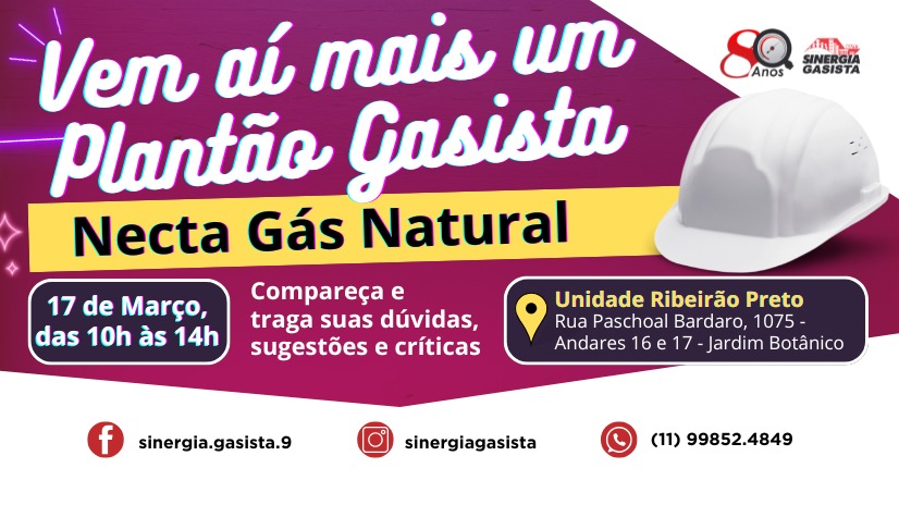 Sinergia Gasista promove Plantão Gasista na Necta Gás