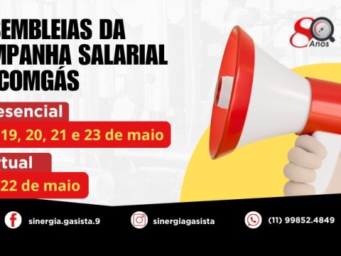 Sinergia Gasista realiza assembleias presencial e virtual para início da Campanha Salarial na Comgás