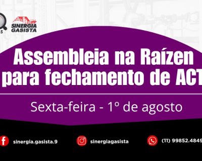 Raízen: sindicato convoca assembleia de encerramento da campanha salarial nesta sexta (1º)