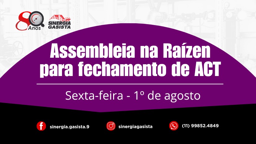 Raízen: sindicato convoca assembleia de encerramento da campanha salarial nesta sexta (1º)