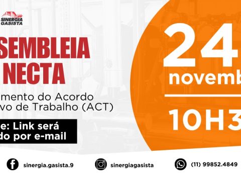 Sinergia Gasista convoca assembleia para fechamento do ACT na Necta