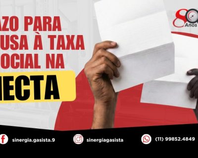 Sinergia Gasista divulga prazo de recusa à taxa negocial na Necta