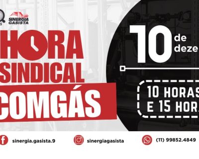Dia 10 tem Hora Sindical virtual na Comgás