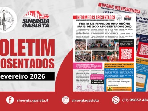Boletim da Associação de Aposentados(as) da Comgás traz festa de final de ano e evento do Dia das Mulheres