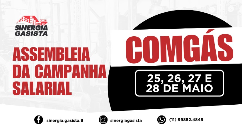 Campanha salarial: Sinergia Gasista convoca assembleias para discutir reivindicações