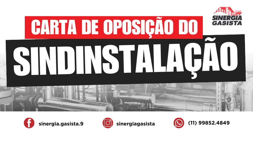 Sinergia Gasista divulga prazo de recusa à taxa negocial no Sindinstalação
