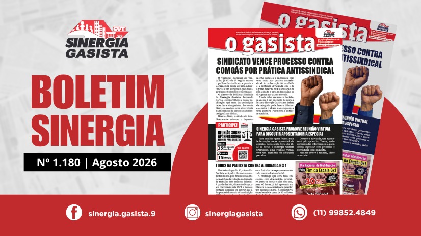 O Gasista: sindicato vence processo contra a Comgás sobre prática antissindical e convoca para lutar contra a 6 x 1