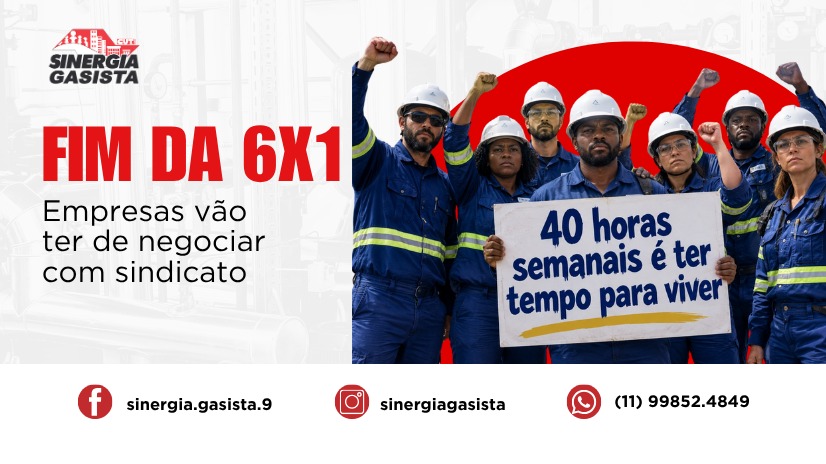 Fim da escala 6 x 1 afetará gasistas e empresas terão de negociar com sindicato